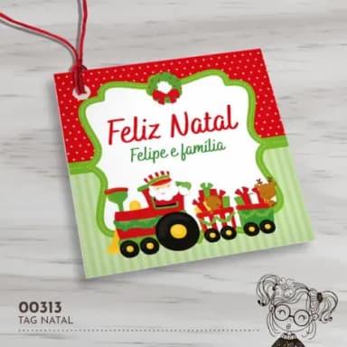Tag Quadrada Natal - 00313