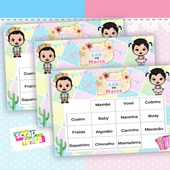 Bingo Festa Junina/charraiá/chá Revelação/baby Bingo