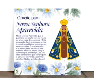Azulejo Oração Nossa Senhora Aparecida