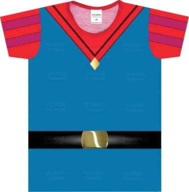 Camiseta Fantasia Príncipe Philip Adulto Temática Frente e Costas