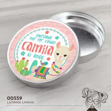 Latinha Adesivada Lhama - 00559