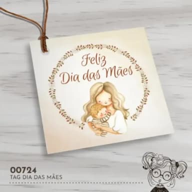 Tag Quadrada Dia das Mães - 00724