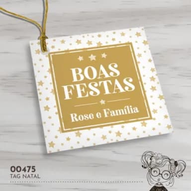 Tag Quadrada Natal - 00475