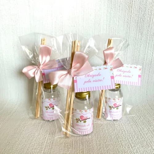 Lembrancinha Aromatizador Passarinho Rosa