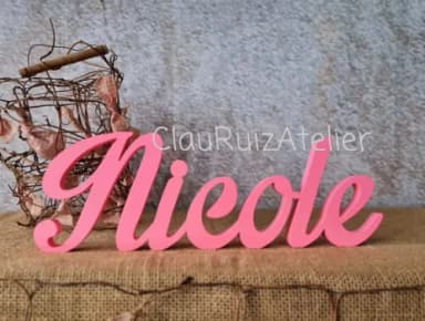 Nomes de Mesa Em MDF Letras Cursivas