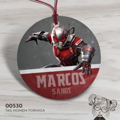 Tag Redonda Homem Formiga - 00530