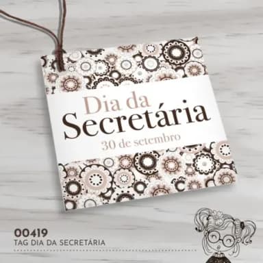 Tag Quadrada Dia da Secretária - 00419