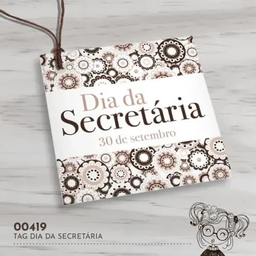 Tag Quadrada Dia da Secretária - 00419