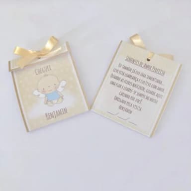Lembrancinha Maternidade Sachê Sementinha Anjinho