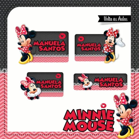 60 Etiquetas Minnie