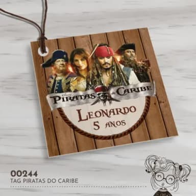Tag Quadrada Piratas do Caribe 00244