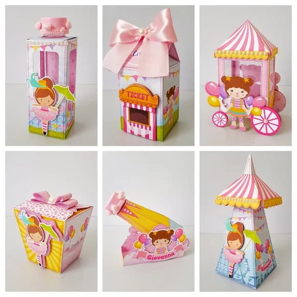 Kit 30 Lembrancinhas Circo Rosa
