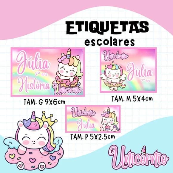 60 Etiquetas Escolares