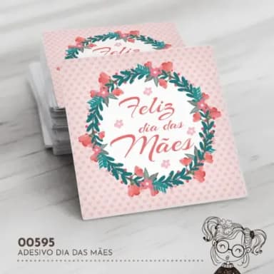 Adesivo Quadrado Dia das Mães - 00595