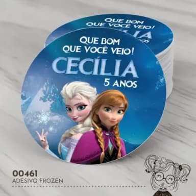 Adesivo Redondo Frozen - 00461