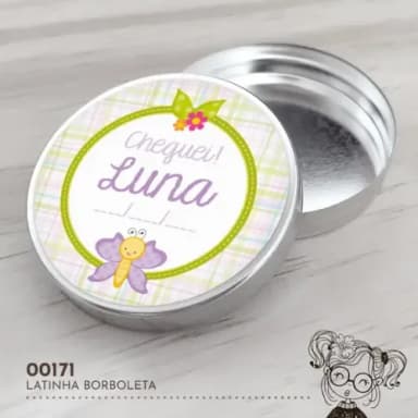 Latinha Adesivada Borboletinha - 00171