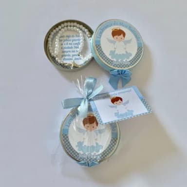 Lembrancinha Anjinho com mini terço