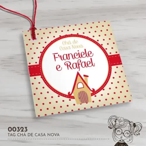 Tag Quadrada Chá de Casa Nova - 00323