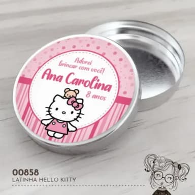 Latinha Adesivada Hello Kitty - 00858