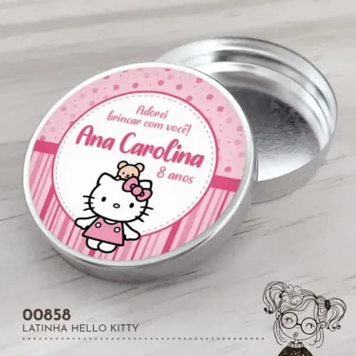 Latinha Adesivada Hello Kitty - 00858