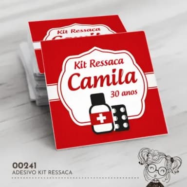 Adesivo Quadrado Kit Ressaca - 00241