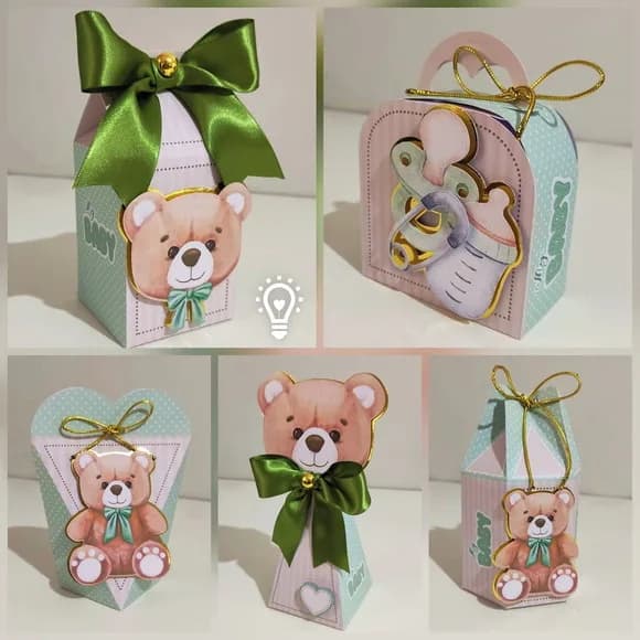 Kit 30 Lembrancinhas Chá de Bebê Verde