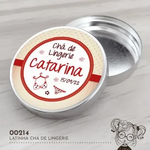 Latinha Adesivada Chá de Lingerie - 00214