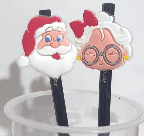 Lápis com Ponteira Natal - 6 Unidades