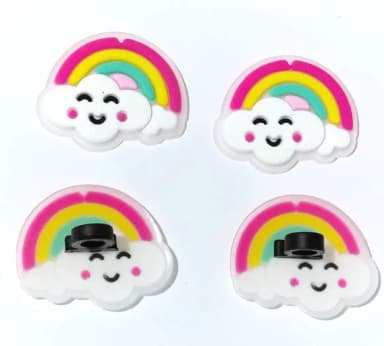 Ponteira P/lápis Nuvem Arco Iris Pacote com 6 Unidades