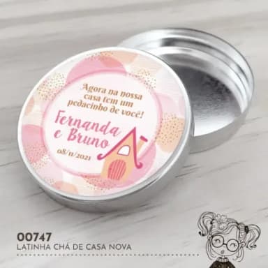 Latinha Adesivada Chá de Casa Nova - 00747