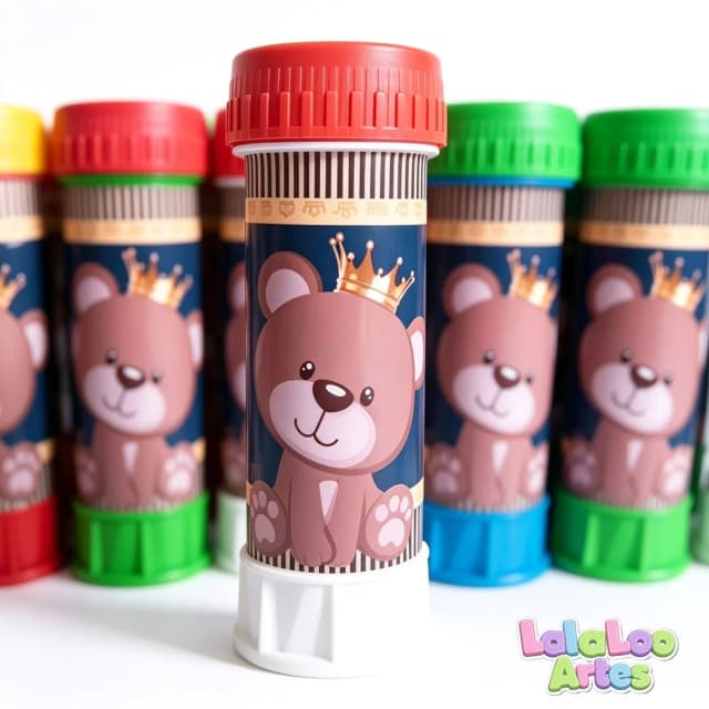 Bolha de Sabão Ursinho Príncipe Personalizado