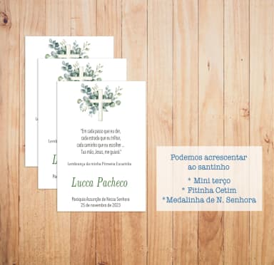 Lembrança Primeira Comunhão - Santinho