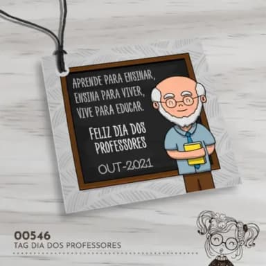 Tag Quadrada Dia dos Professores - 00546