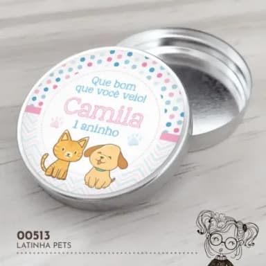 Latinha Adesivada Pets - 00513