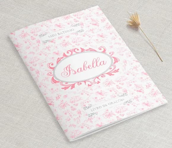 Livrinho De Orações Personalizado Toile Jouy