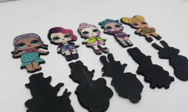 Aplique das Bonecas Lol em Acrílico Resinado