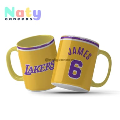 Caneca NBA Lakers Personalize com Nome e Número