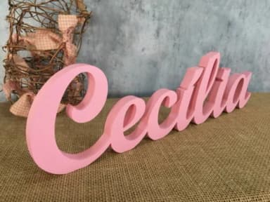 Letras Decorativas - nome em MDF Linha Cursiva