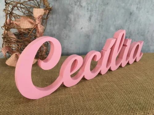 Letras Decorativas - nome em MDF Linha Cursiva