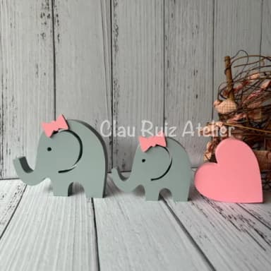 Elefantinhas + Coração- Decoração Bebê