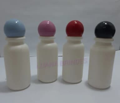 Frasco Branco PVC 30ml Tampa Bola Monange Pct 10 unidades