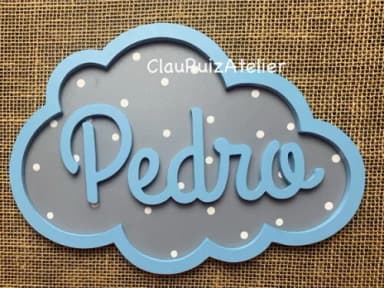 Porta de Maternidade Nuvem com Nome