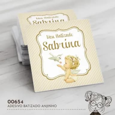 Adesivo Quadrado Anjinho - 00654