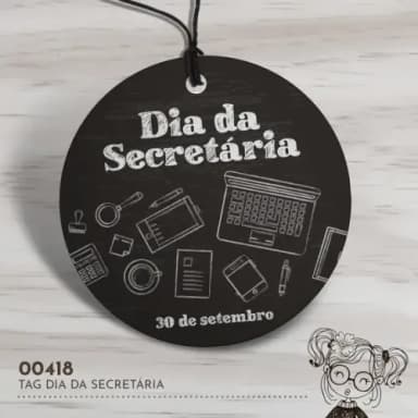 Tag Redonda Dia da Secretária - 00418