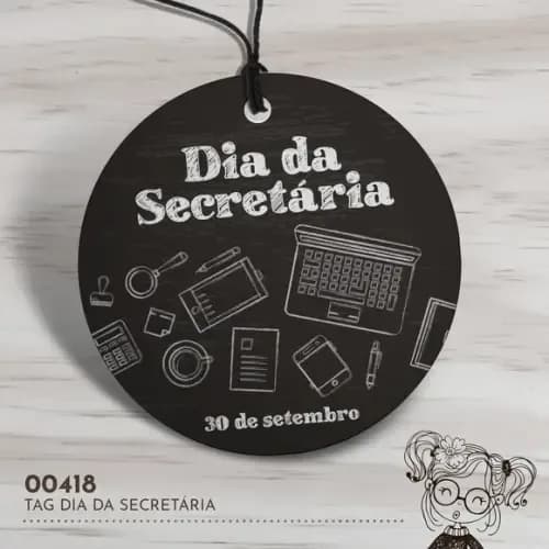 Tag Redonda Dia da Secretária - 00418