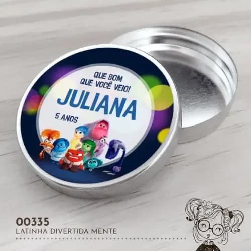 Latinha Adesivada Divertida Mente - 00335