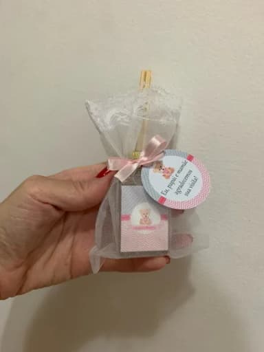 Lembrancinha Aromatizador Vidro 30ml Floral Ursinha Rosa