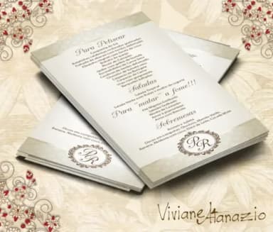 Cardápio Casamento Monograma - 00287