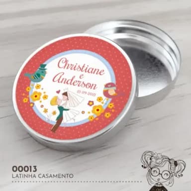 Latinha Adesivada Casamento - 00013