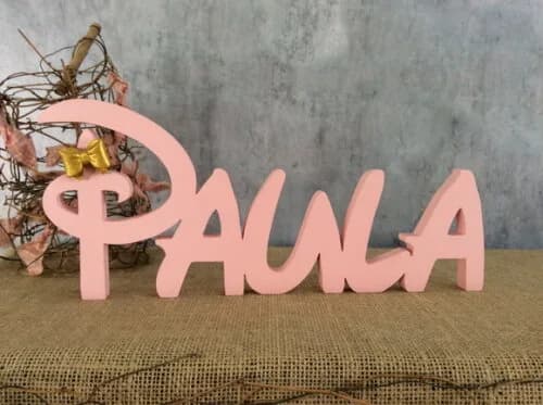 Letras Decorativas Festa Disney MInnie Laço de Resina